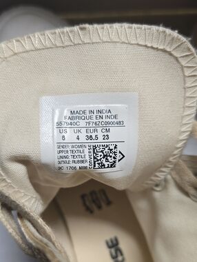 Converse Cream Low-Top Canvas Sneakers